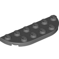 Lego deska (destička) oválná 2x6, tmavě modro šedá (6388294)